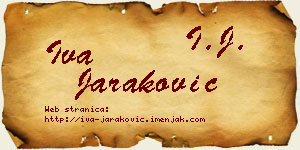 Iva Jaraković vizit kartica